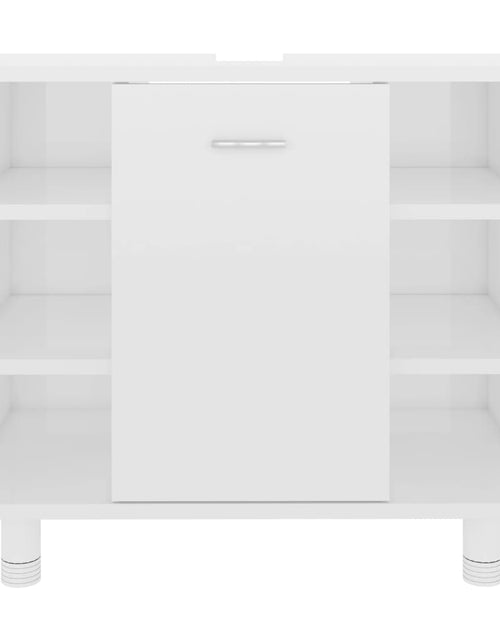 Încărcați imaginea în vizualizatorul Galerie, Dulap de baie, alb extralucios, 60 x 32 x 53,5 cm, PAL - Lando
