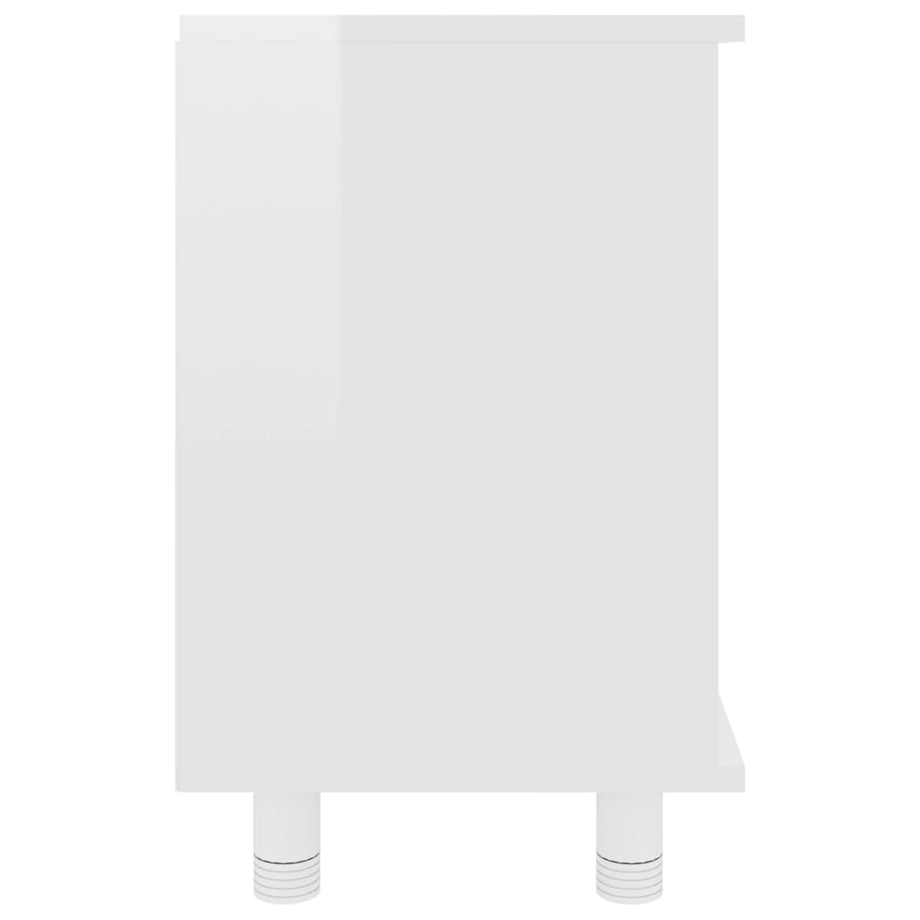 Dulap de baie, alb extralucios, 60 x 32 x 53,5 cm, PAL - Lando