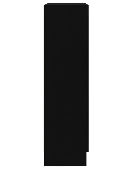 Загрузите изображение в средство просмотра галереи, Dulap cu vitrină, negru, 82,5 x 30,5 x 115 cm, PAL Lando - Lando

