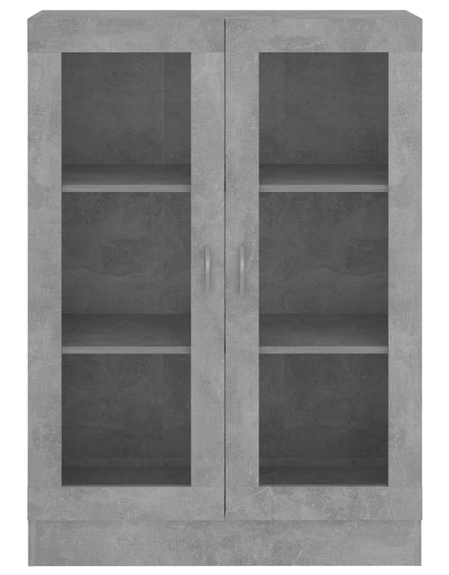 Загрузите изображение в средство просмотра галереи, Dulap cu vitrină, gri beton, 82,5 x 30,5 x 115 cm, PAL Lando - Lando
