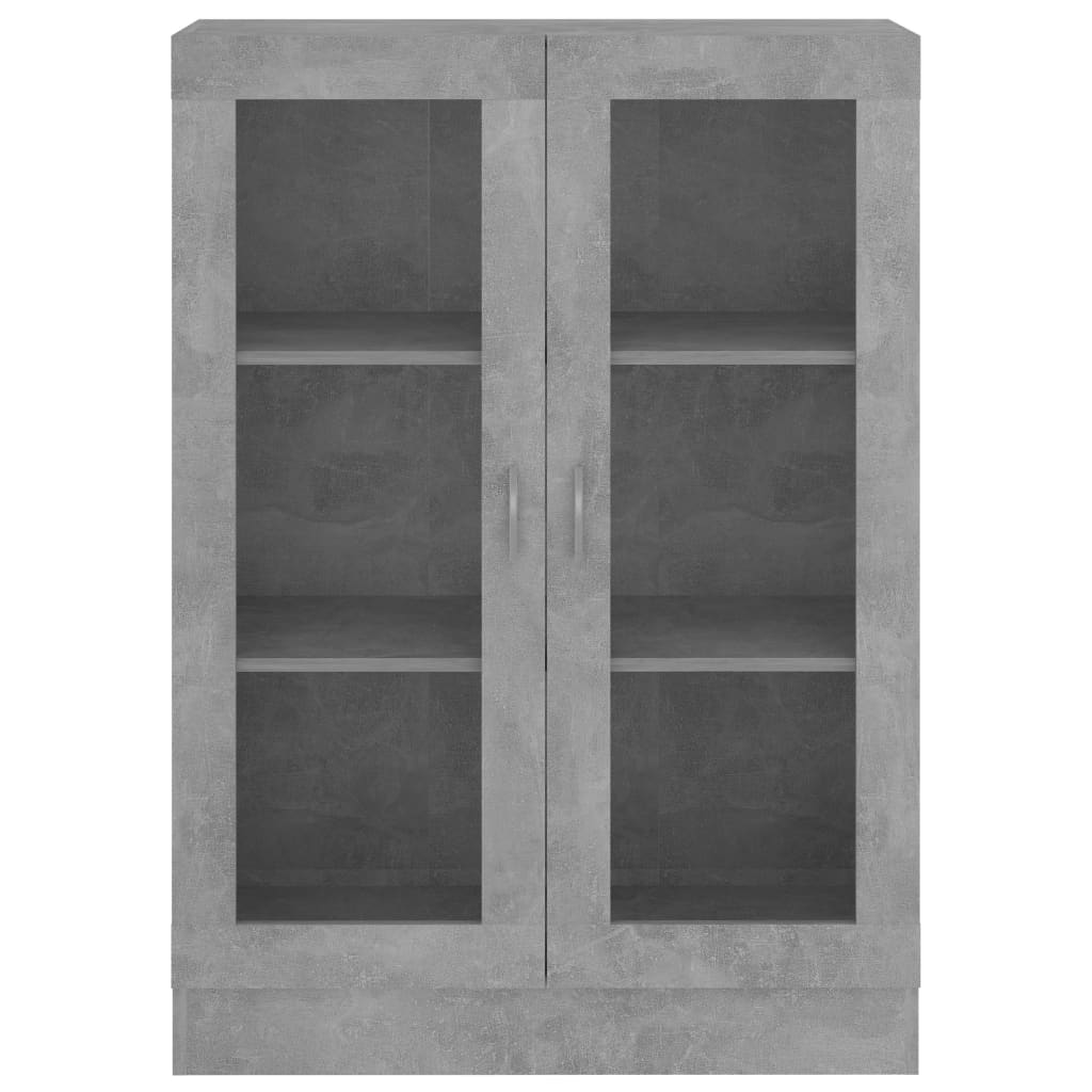 Dulap cu vitrină, gri beton, 82,5 x 30,5 x 115 cm, PAL Lando - Lando