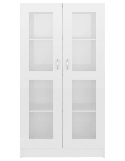 Încărcați imaginea în vizualizatorul Galerie, Dulap cu vitrină, alb extralucios, 82,5 x 30,5 x 150 cm, PAL Lando - Lando
