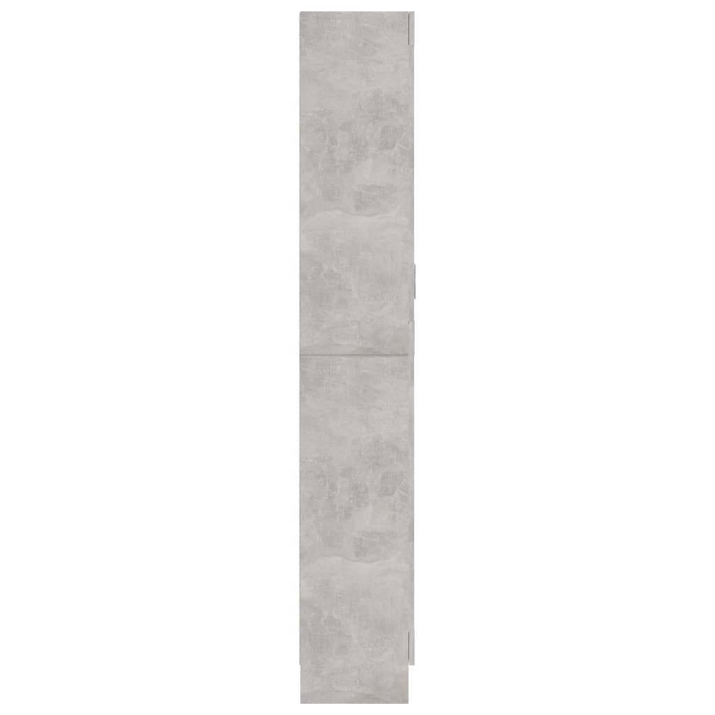 Dulap cu vitrină, gri beton, 82,5 x 30,5 x 185,5 cm, PAL Lando - Lando