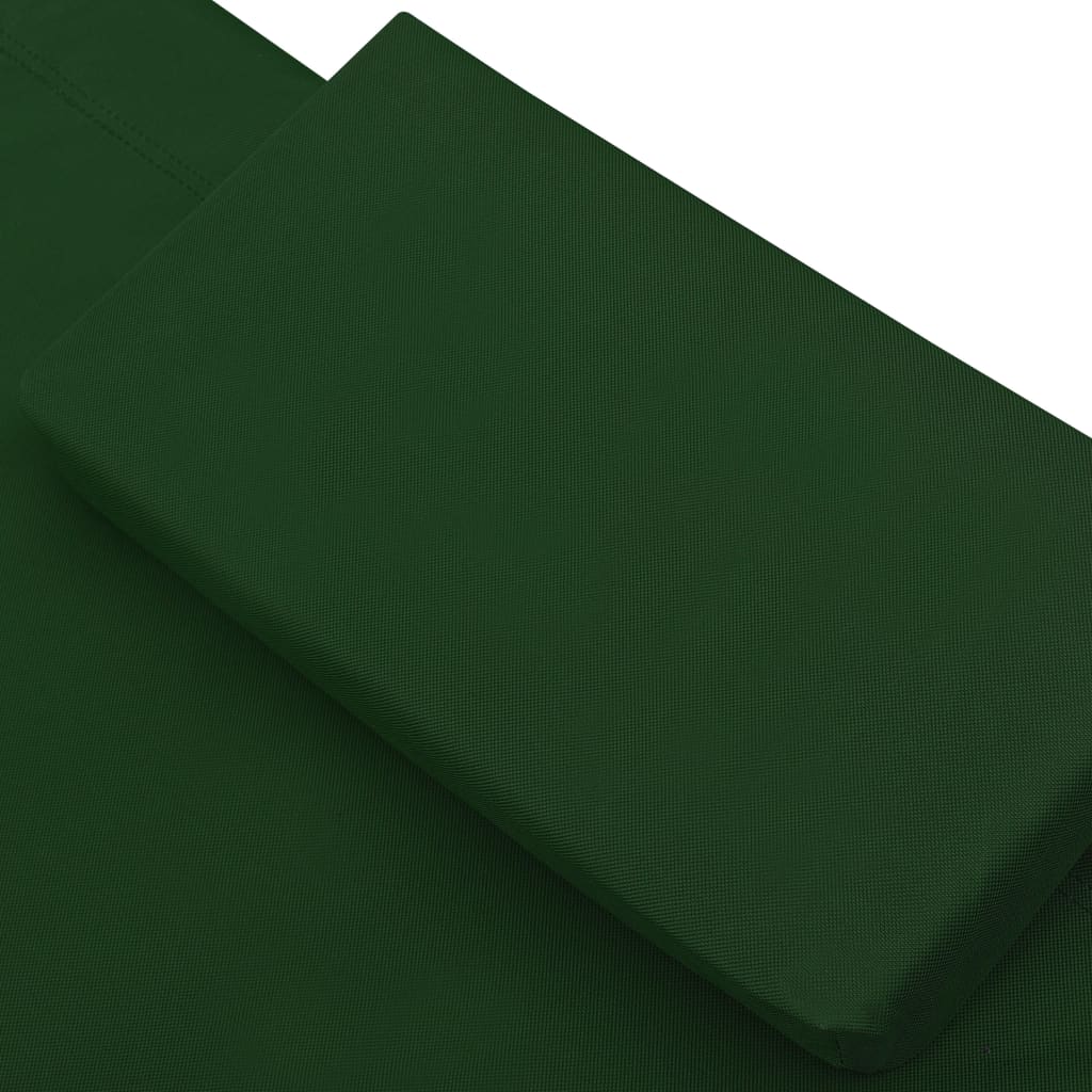 Pat șezlong de exterior, verde, material textil - Lando