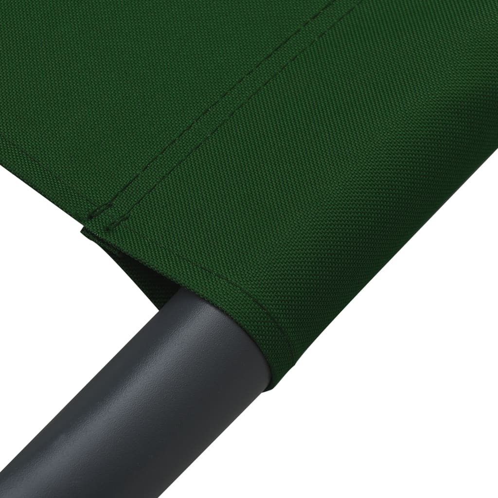 Pat șezlong de exterior, verde, material textil - Lando