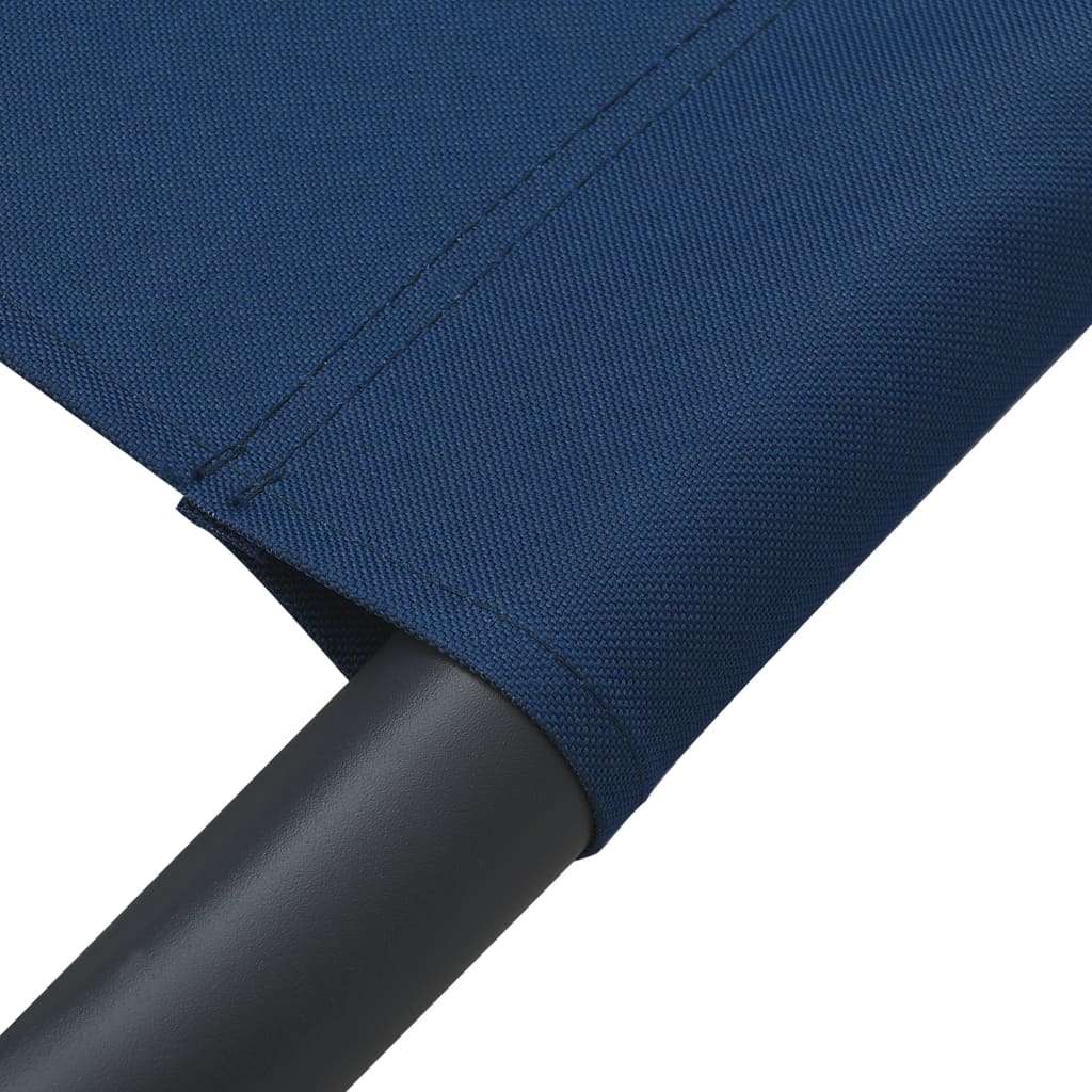 Pat șezlong de exterior, albastru, material textil - Lando
