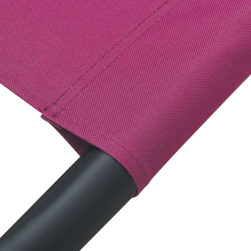 Pat șezlong de exterior, roz, material textil - Lando