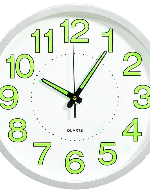 Încărcați imaginea în vizualizatorul Galerie, Ceas de perete fosforescent, alb, 30 cm - Lando
