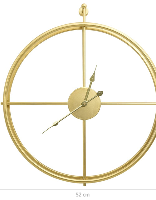 Încărcați imaginea în vizualizatorul Galerie, Ceas de perete, auriu, 52 cm, fier - Lando
