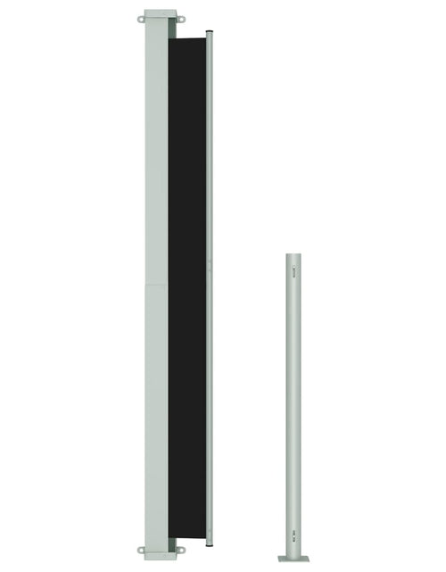 Загрузите изображение в средство просмотра галереи, Copertină laterală retractabilă de terasă, negru, 200 x 500 cm - Lando
