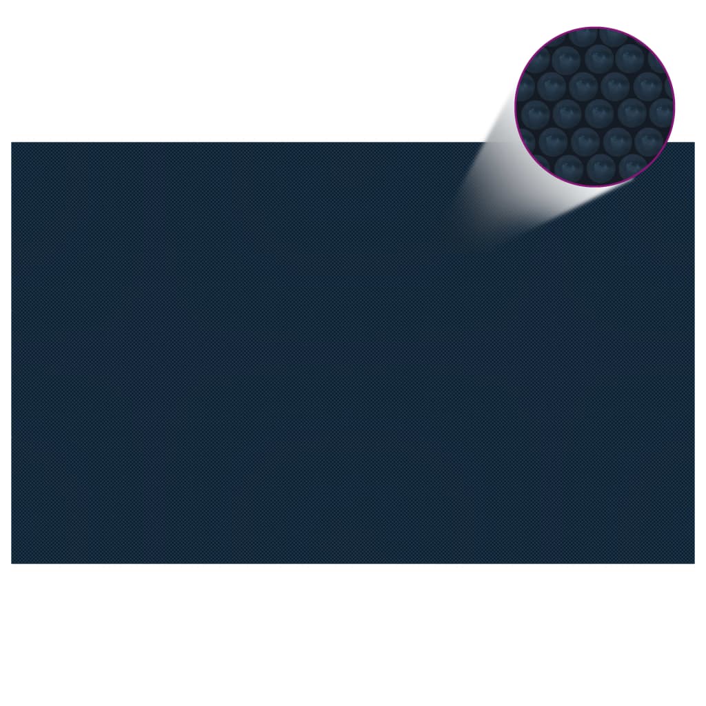 Folie solară plutitoare de piscină negru/albastru 260x160 cm PE Lando - Lando