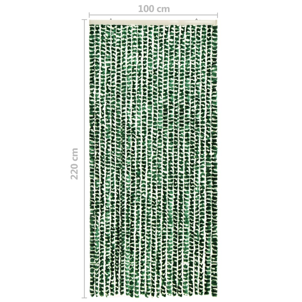 Perdea pentru insecte, verde și alb, 100 x 220 cm, chenille Lando - Lando