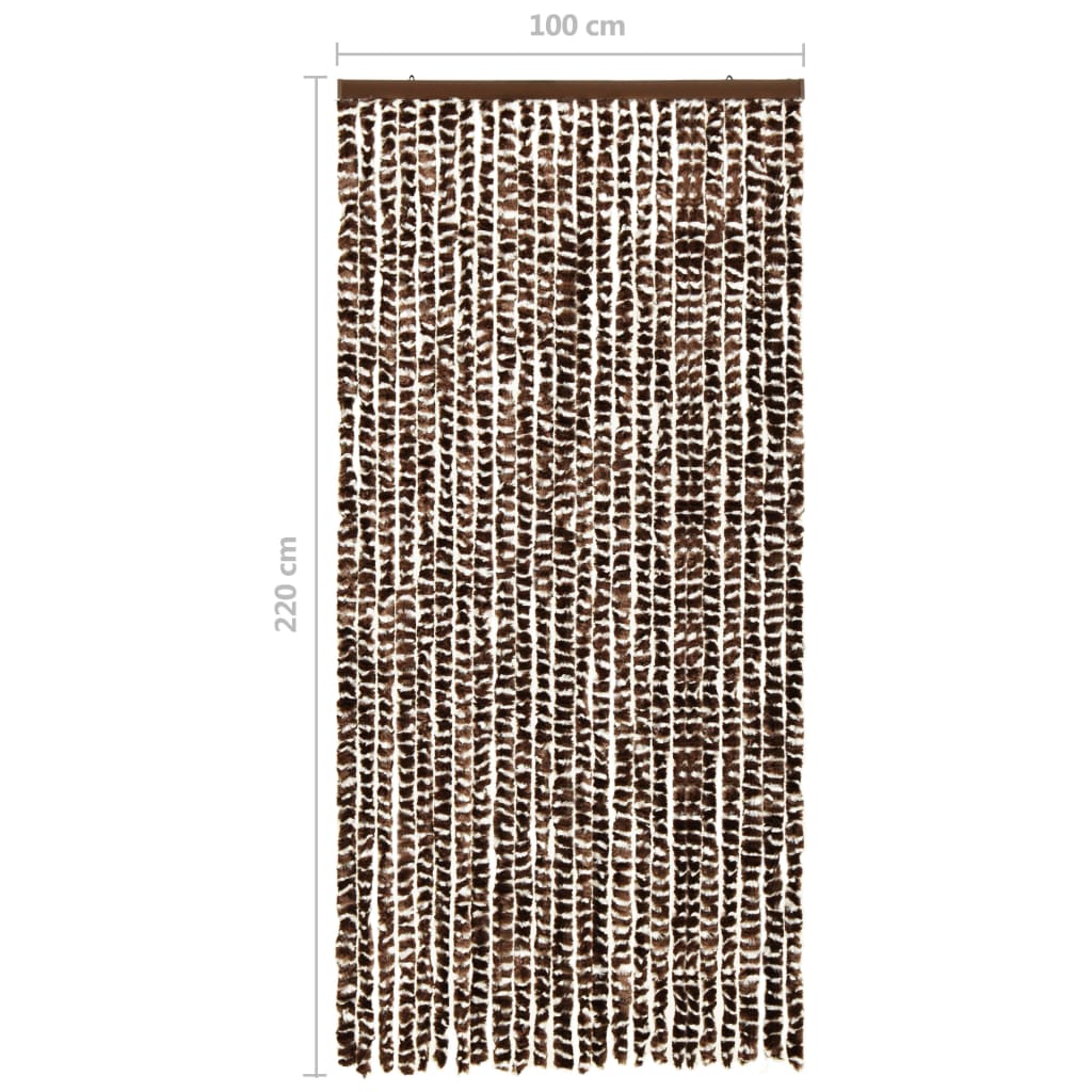 Perdea pentru insecte, maro și alb, 100 x 220 cm, chenille - Lando