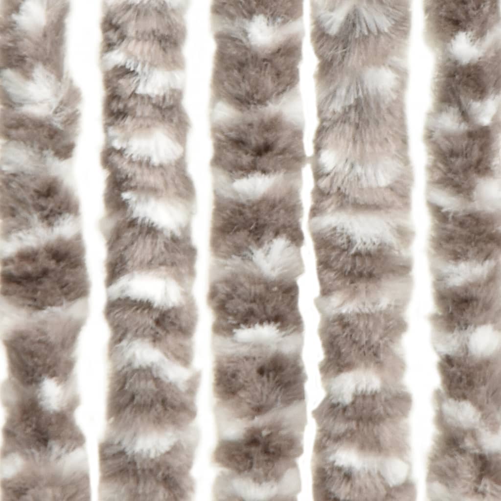 Perdea pentru insecte, gri taupe și alb, 90 x 220 cm, chenille - Lando