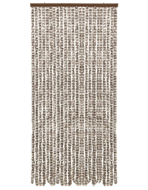 Încărcați imaginea în vizualizatorul Galerie, Perdea pentru insecte, gri taupe și alb, 100 x 220 cm, chenille - Lando
