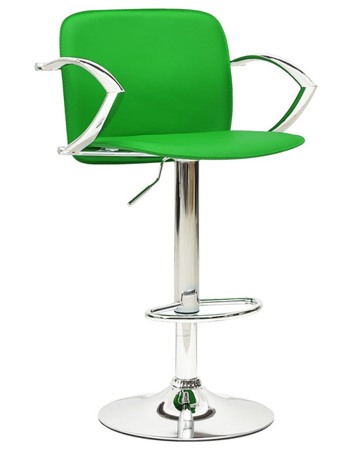 Încărcați imaginea în vizualizatorul Galerie, Scaune de bar , 2 buc., verde, piele ecologică - Lando
