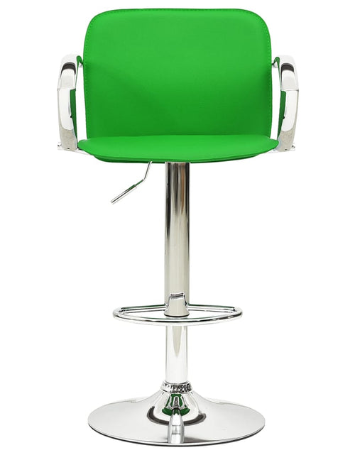Загрузите изображение в средство просмотра галереи, Scaune de bar , 2 buc., verde, piele ecologică - Lando
