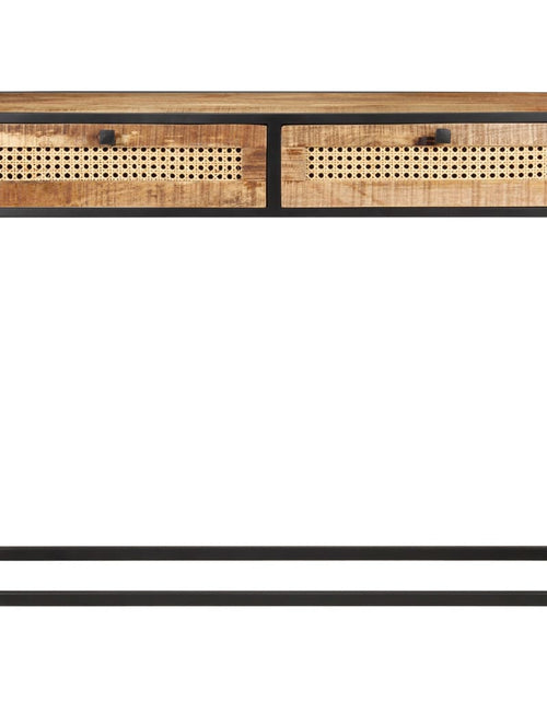 Загрузите изображение в средство просмотра галереи, Masă consolă 100x35x75 cm lemn mango nefinisat/trestie naturală Lando - Lando
