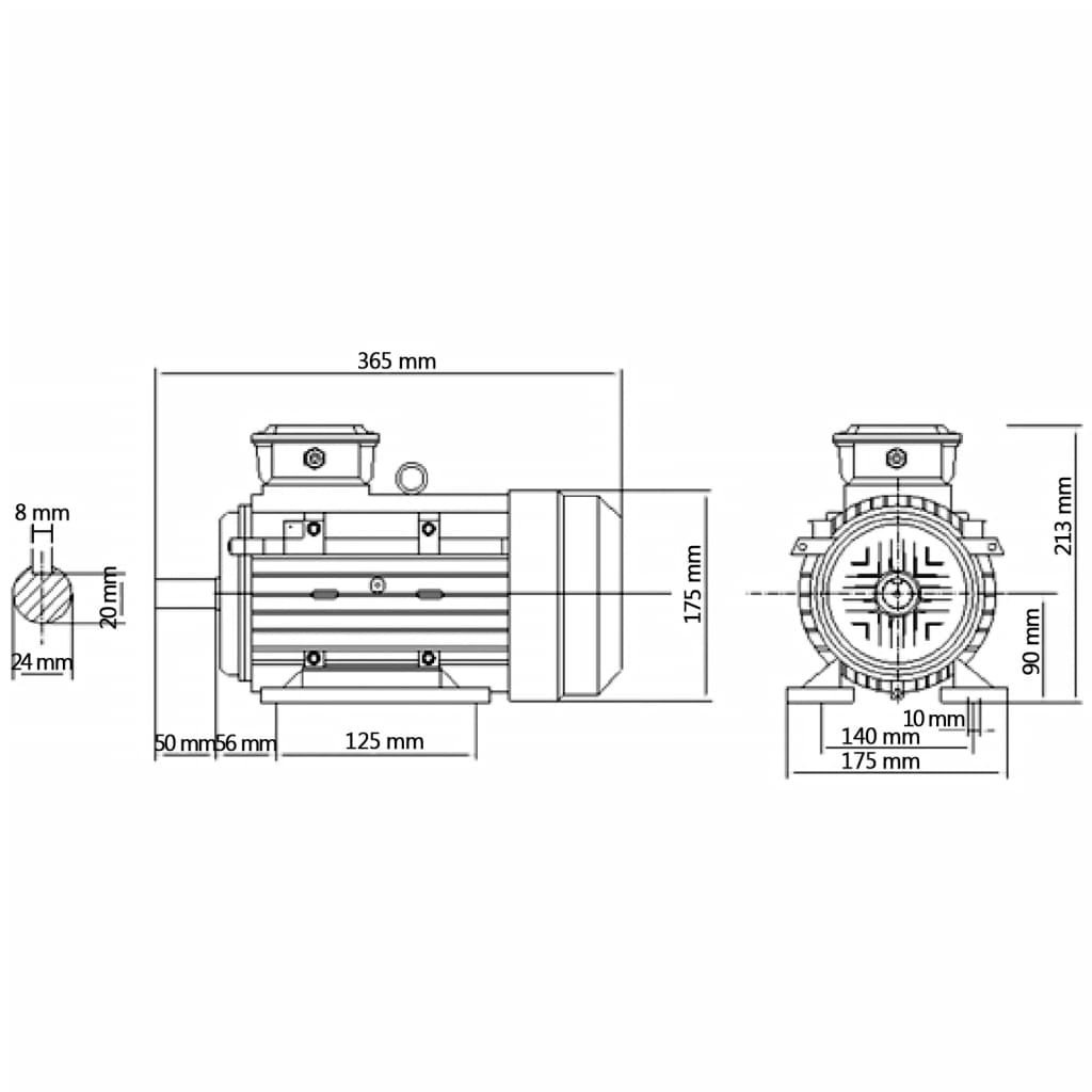 Motor electric trifazic aluminiu 2,2kW/3CP 2 poli 2840 RPM Lando - Lando