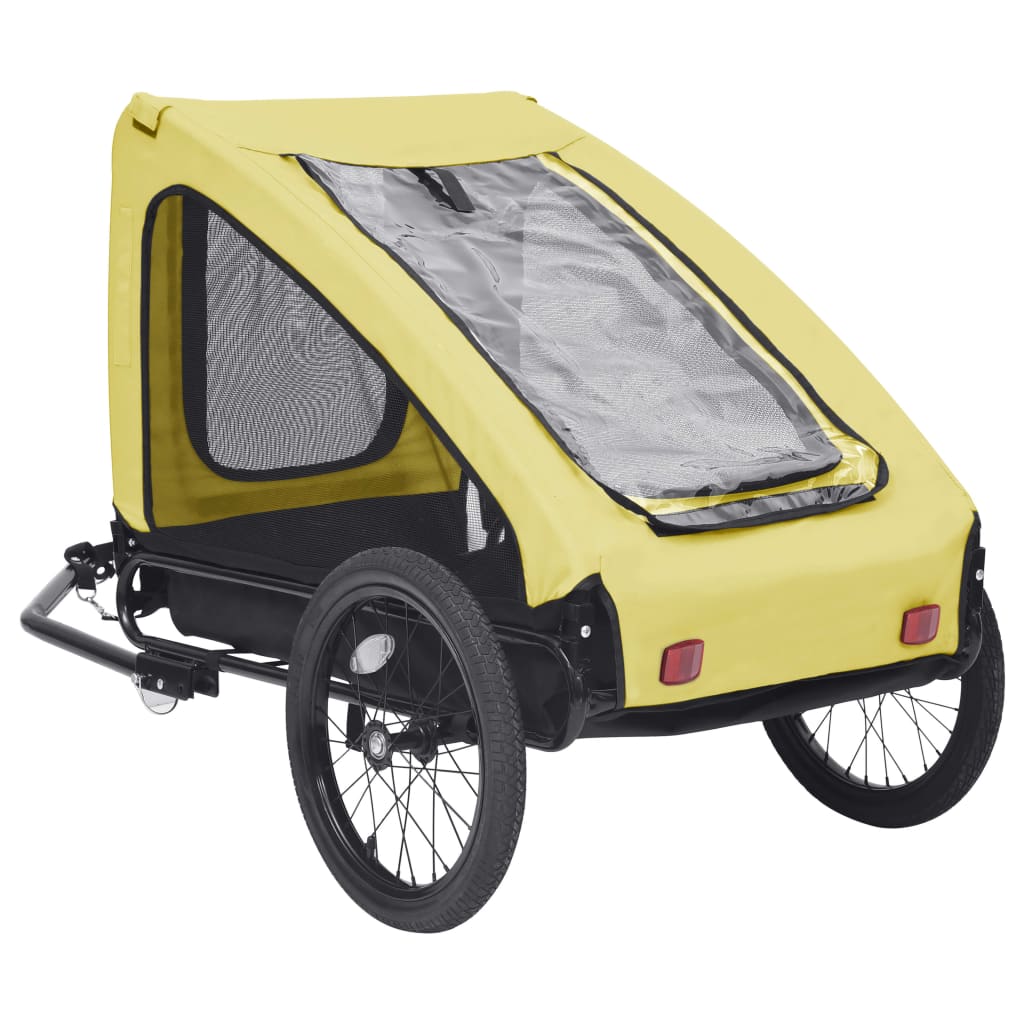Remorcă de bicicletă pentru animale de companie, galben & negru - Lando