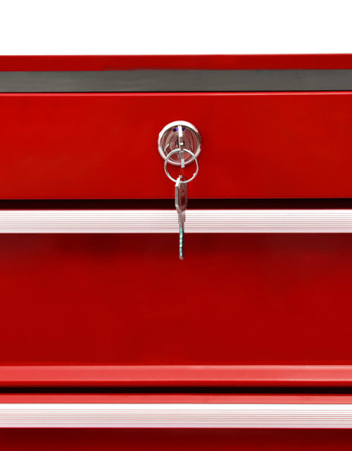 Încărcați imaginea în vizualizatorul Galerie, Cărucior de scule cu 10 sertare, roșu, oțel Lando - Lando
