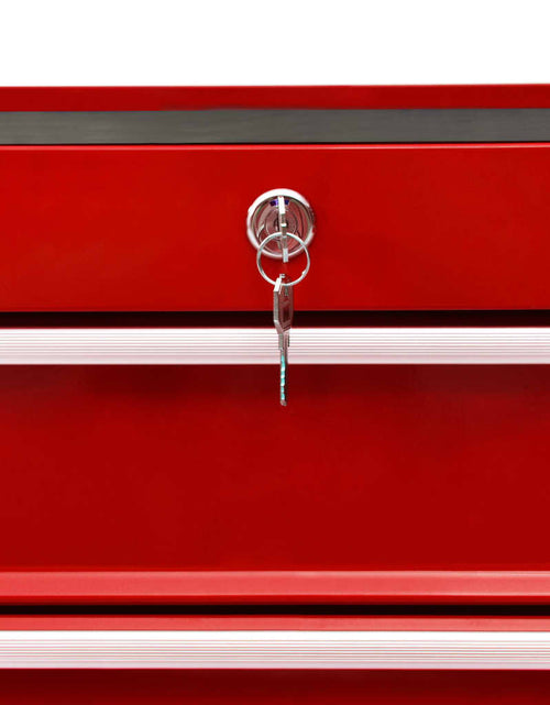 Încărcați imaginea în vizualizatorul Galerie, Cărucior de scule cu 15 sertare, roșu, oțel - Lando

