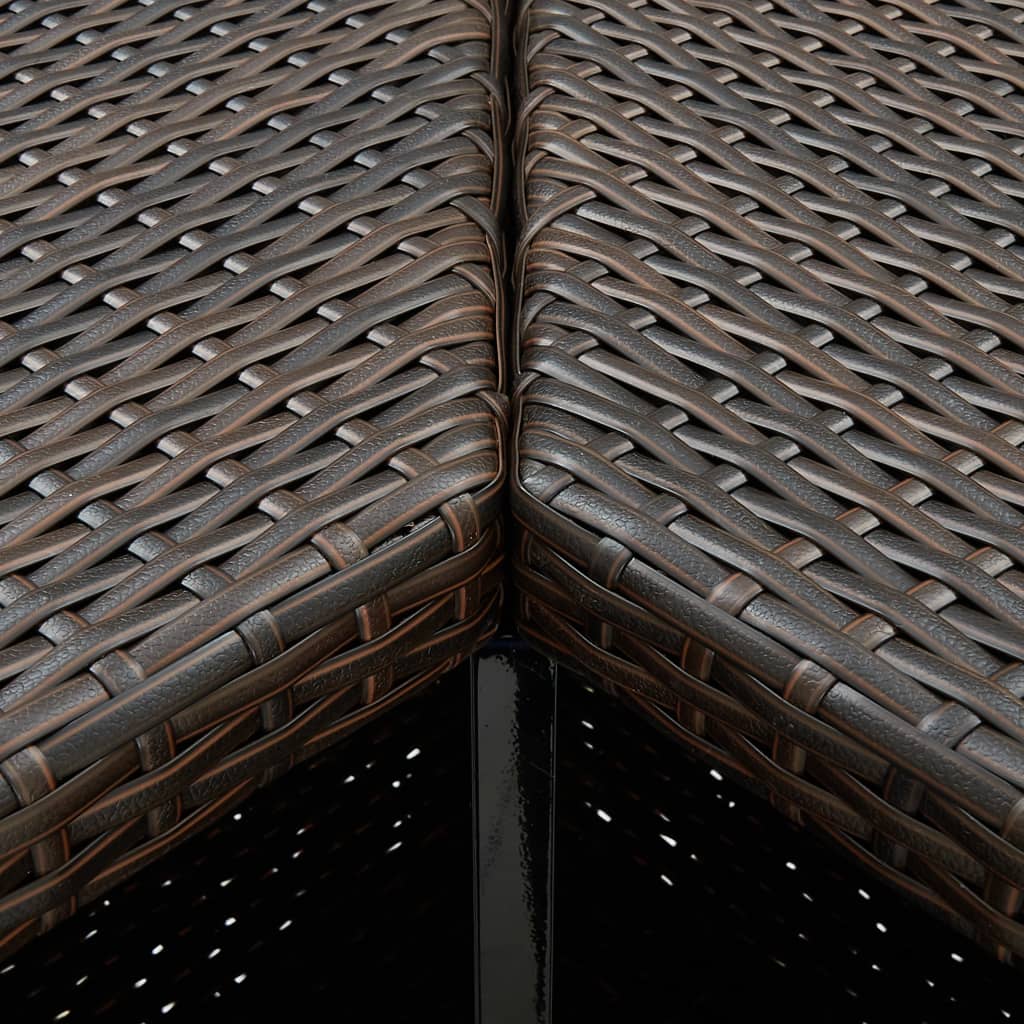 Masă de bar colțar, maro, 100 x 50 x 105 cm, poliratan - Lando
