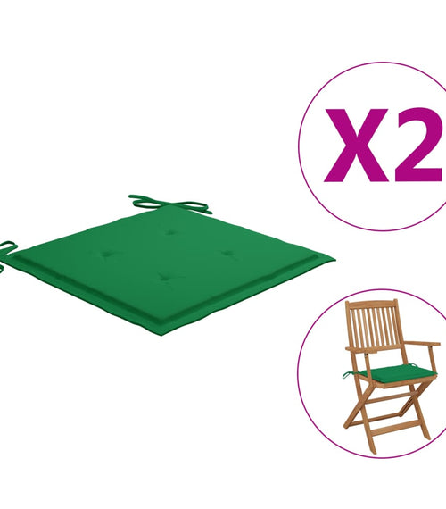 Încărcați imaginea în vizualizatorul Galerie, Lando-Perne scaun de grădină, 2 buc., verde, 40x40x3 cm, textil- lando.md
