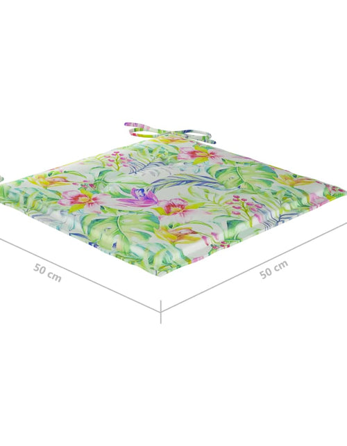 Загрузите изображение в средство просмотра галереи, Perne scaun grădină, 4 buc., model frunze, 50x50x3 cm, textil Lando - Lando
