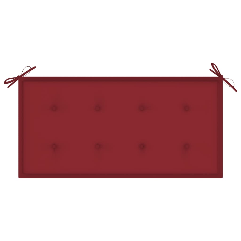 Pernă pentru bancă de grădină, roșu vin, 100x50x3 cm, textil Lando - Lando