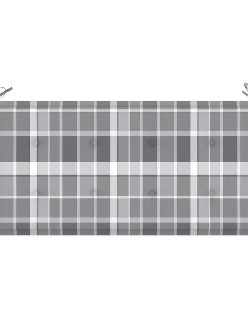 Загрузите изображение в средство просмотра галереи, Pernă pentru bancă de grădină, gri carouri, 100x50x3 cm, textil Lando - Lando
