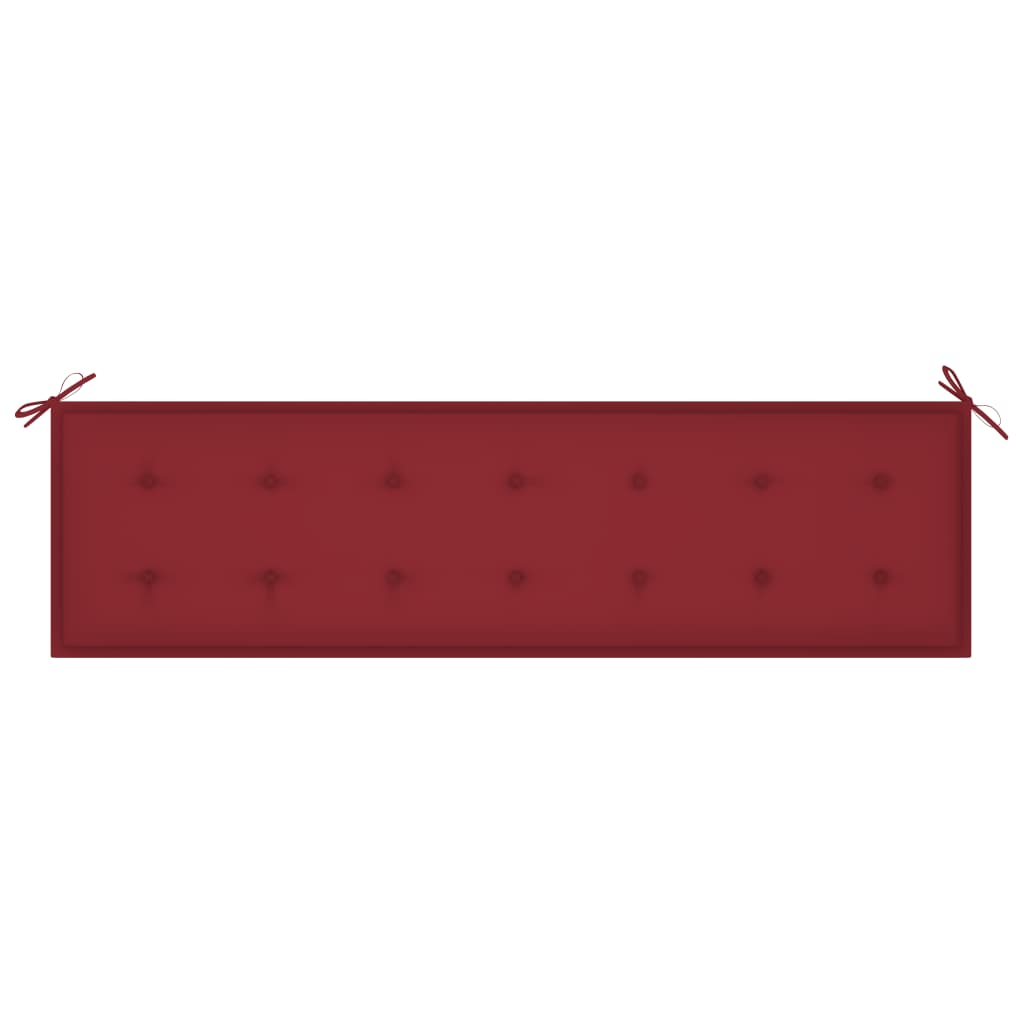 Pernă pentru bancă de grădină, roșu vin, 180x50x3 cm, textil Lando - Lando
