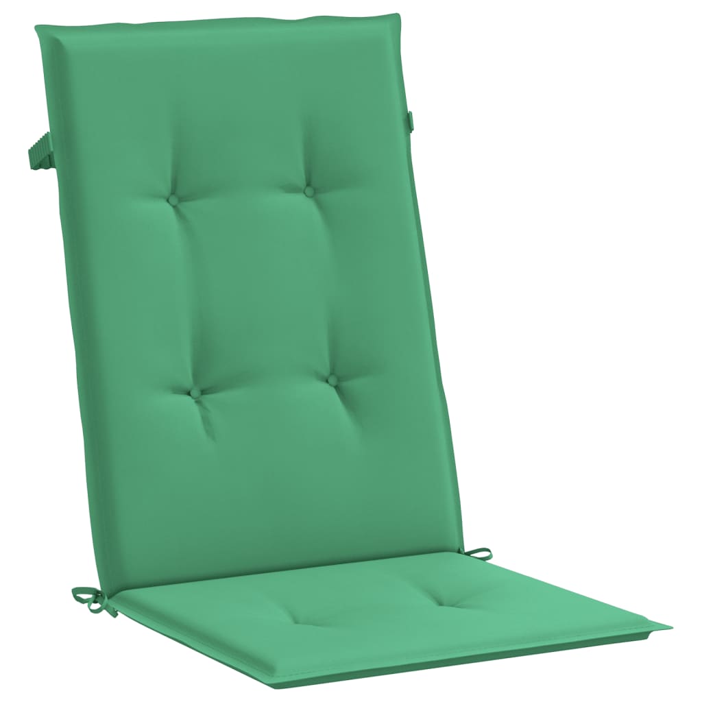 Perne scaun cu spătar înalt, 6 buc., verde, 120x50x3 cm, textil Lando - Lando