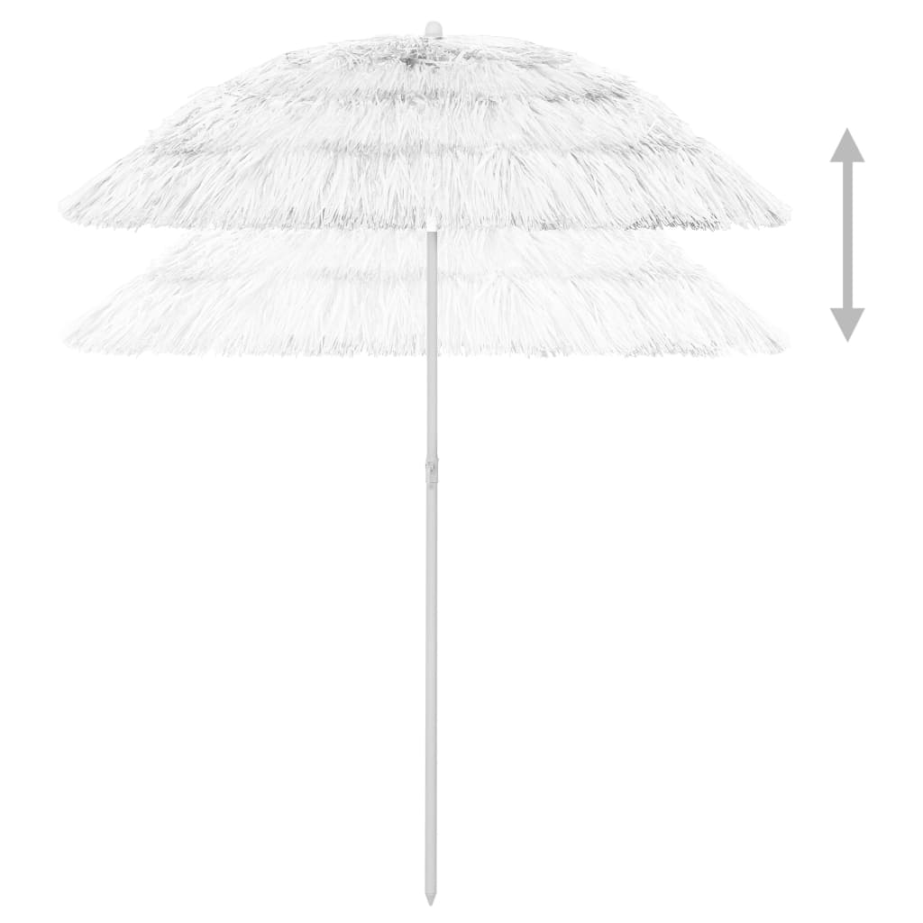 Umbrelă de plajă Hawaii, alb, 180 cm Lando - Lando