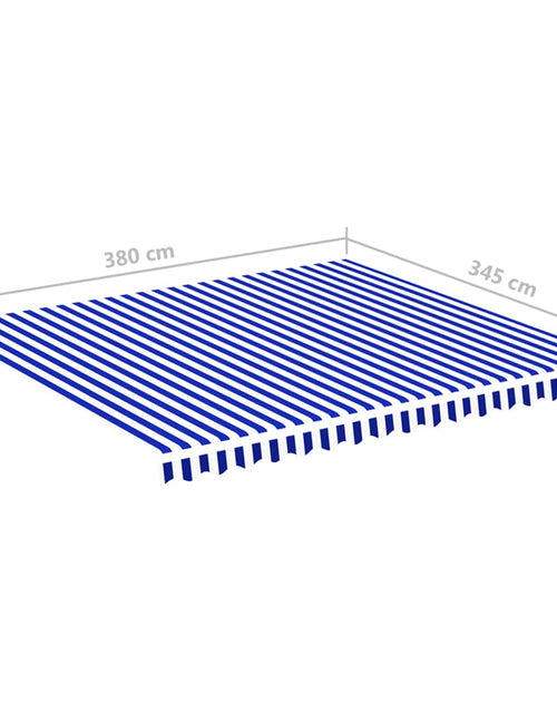 Încărcați imaginea în vizualizatorul Galerie, Pânză de rezervă copertină, albastru și alb, 4x3,5 m Lando - Lando
