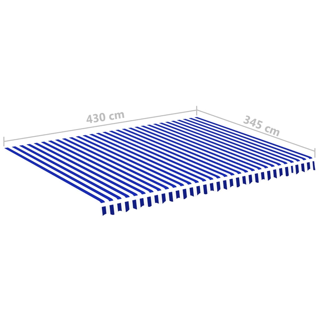 Pânză de rezervă copertină, albastru și alb, 4,5x3,5 m Lando - Lando