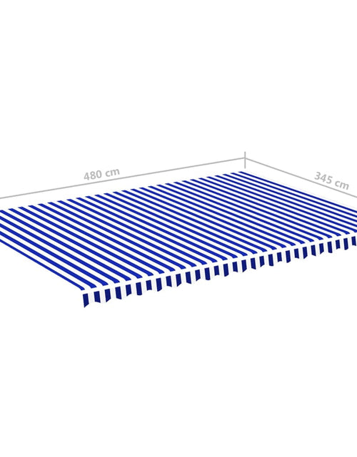 Încărcați imaginea în vizualizatorul Galerie, Pânză de rezervă copertină, albastru și alb, 5x3,5 m Lando - Lando
