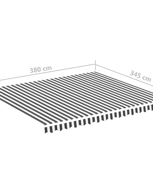 Încărcați imaginea în vizualizatorul Galerie, Pânză de rezervă copertină, antracit și alb, 4x3,5 m - Lando
