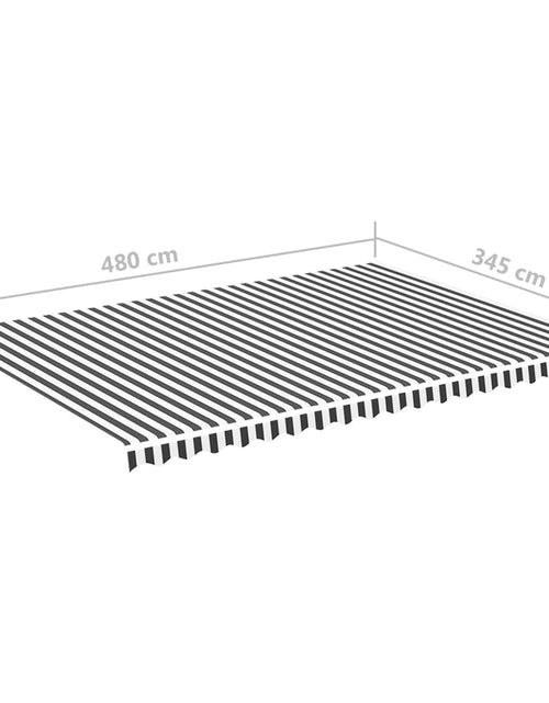 Загрузите изображение в средство просмотра галереи, Pânză de rezervă copertină, antracit și alb, 5x3,5 m - Lando

