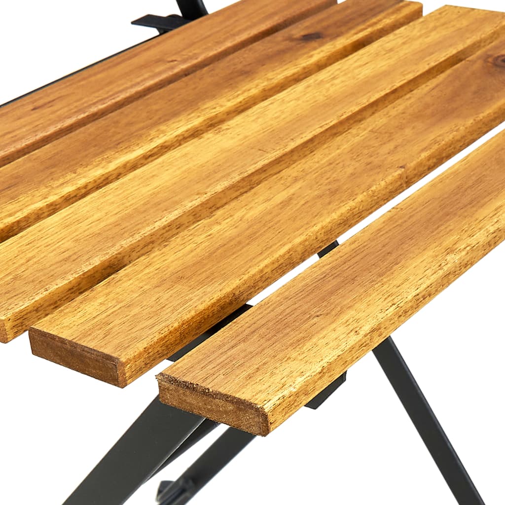 Scaune bistro pliabile, 4 buc., lemn masiv acacia - Lando