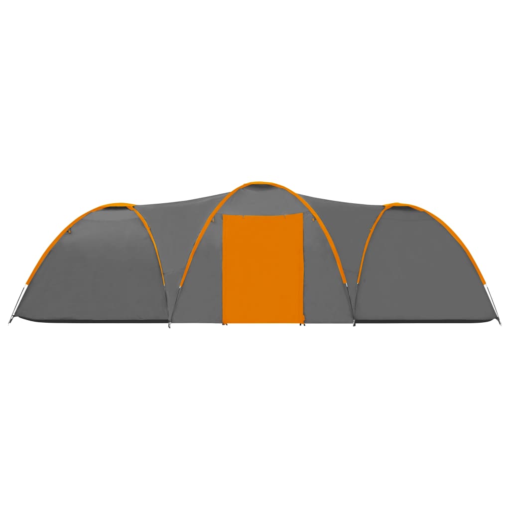 Cort camping tip iglu, 8 pers., gri/portocaliu, 650x240x190 cm Lando - Lando