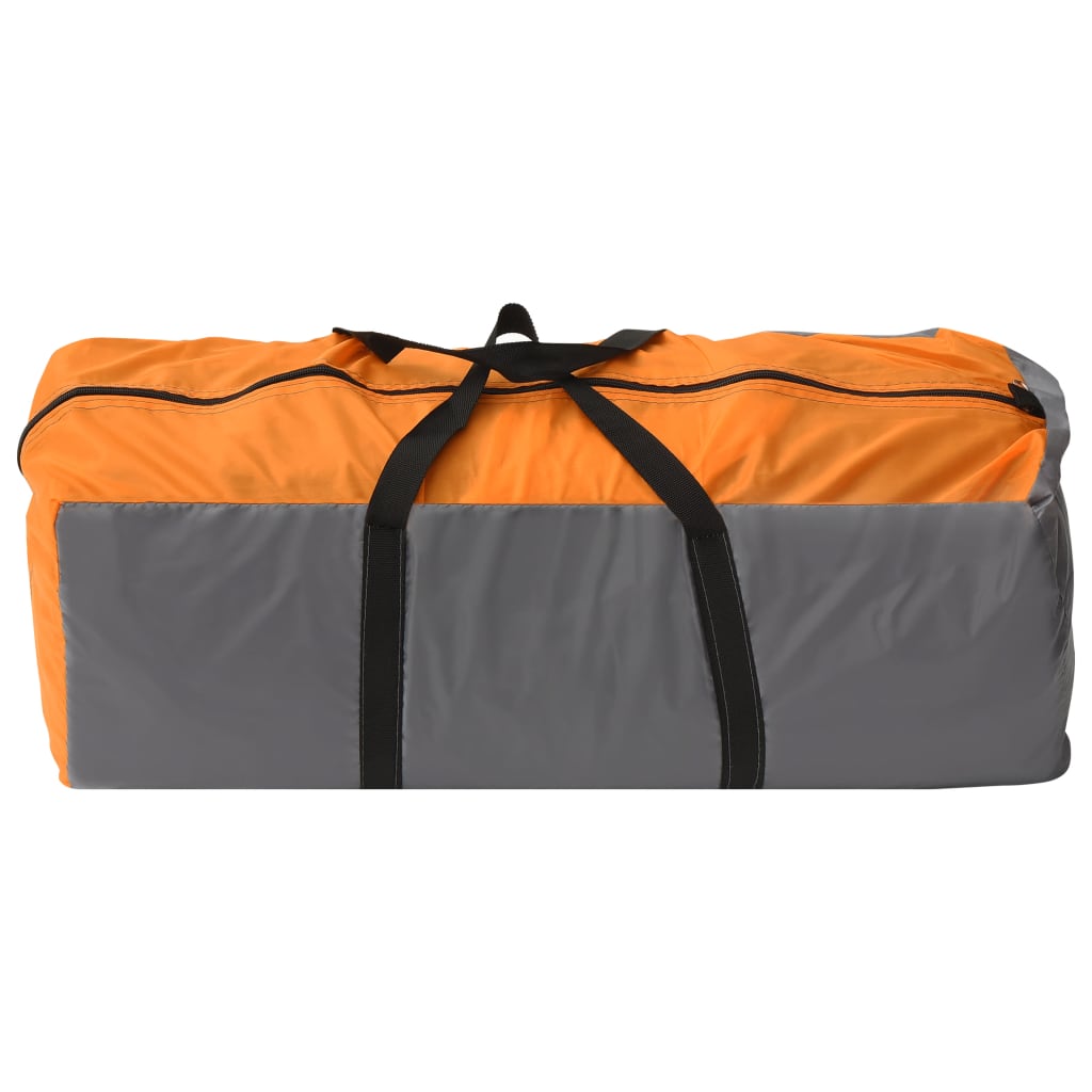 Cort camping tip iglu, 8 pers., gri/portocaliu, 650x240x190 cm Lando - Lando