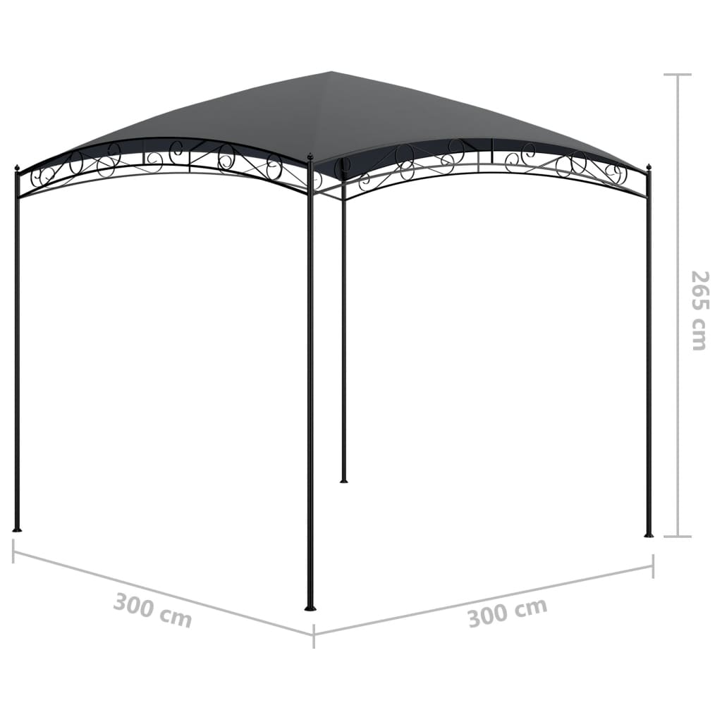 Pavilion, antracit, 3 x 3 x 2,65 m, 180 g/m² Lando - Lando