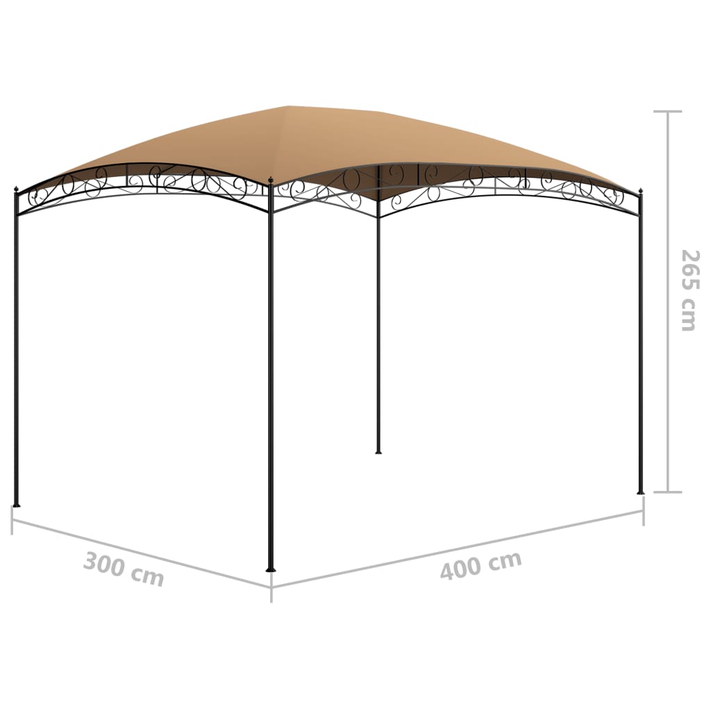 Pavilion, gri taupe, 3 x 4 x 2,65 m, 180 g/m² Lando - Lando