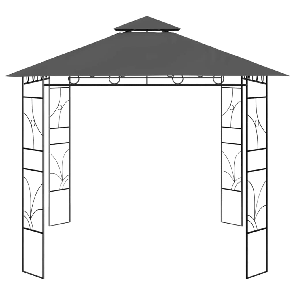 Pavilion, antracit, 3x3x2,7 m, 160 g/m² - Lando