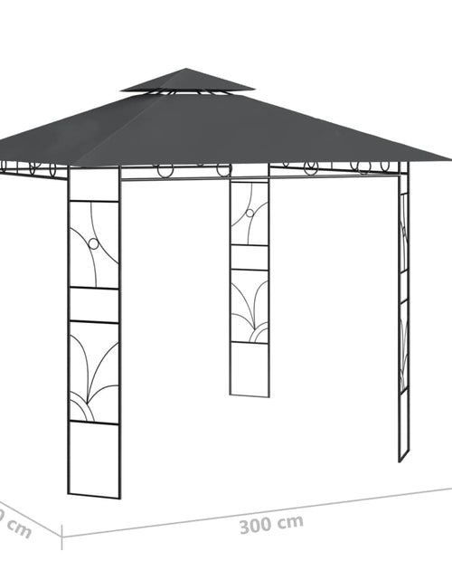 Încărcați imaginea în vizualizatorul Galerie, Pavilion, antracit, 3x3x2,7 m, 160 g/m² - Lando
