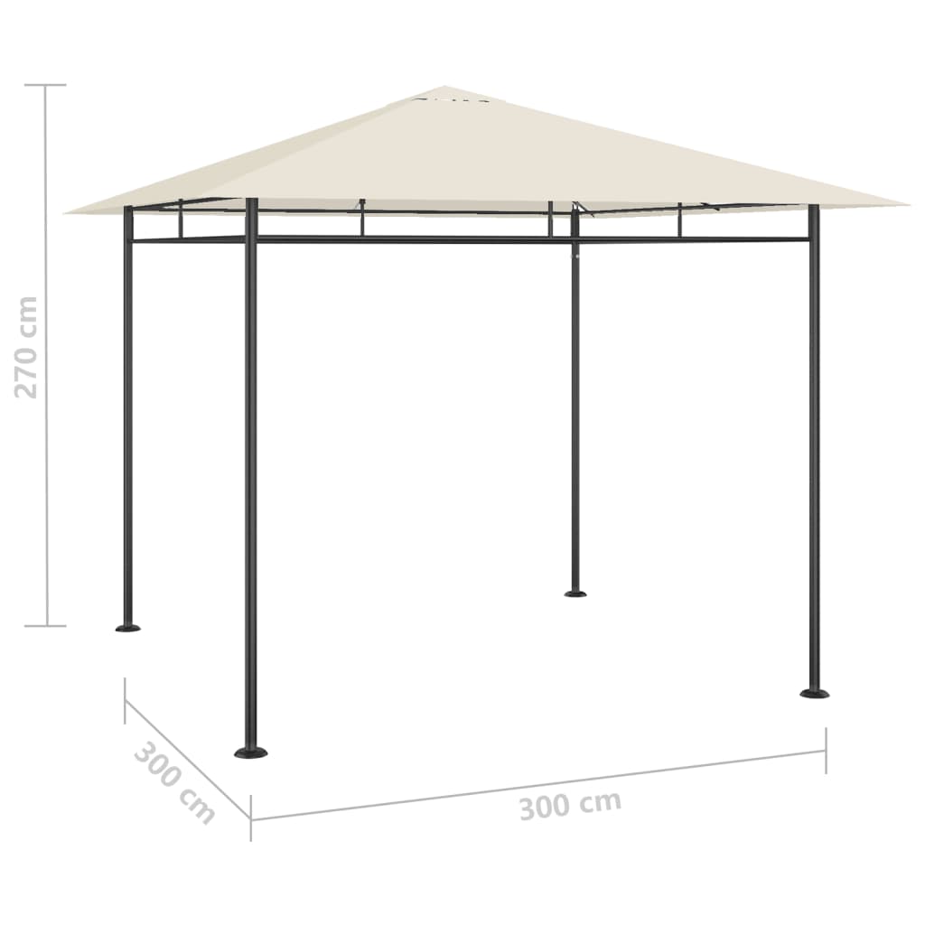Pavilion, gri taupe, 3x3x2,7 m, 180 g/m² Lando - Lando