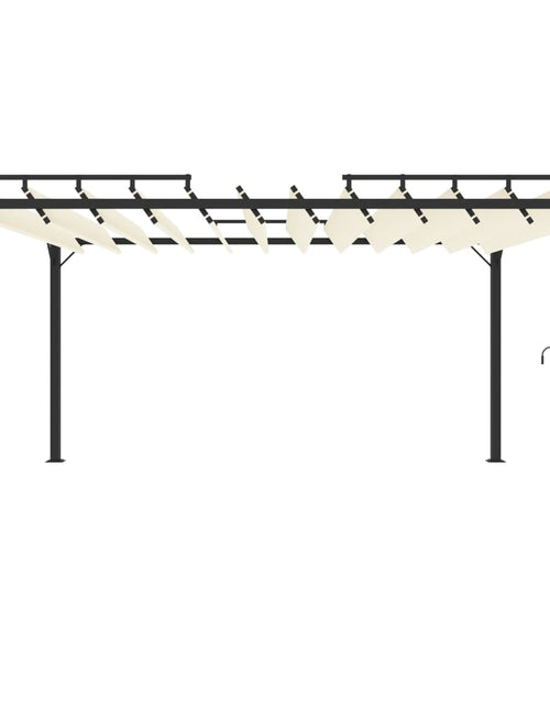 Загрузите изображение в средство просмотра галереи, Pavilion cu acoperiș jaluzea, crem, 3x4 m, țesătură/aluminiu Lando - Lando
