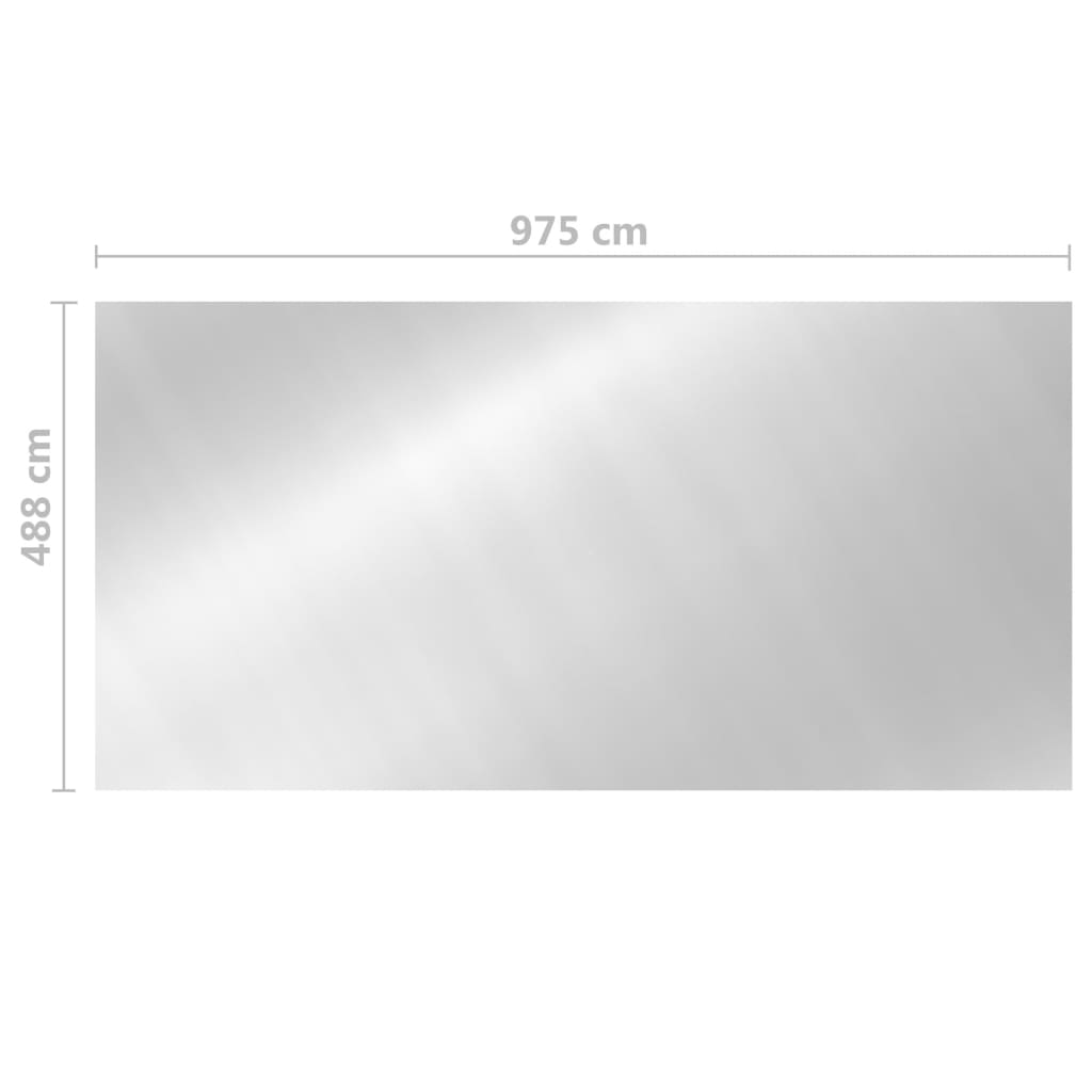Prelată de piscină, argintiu, 975x488 cm, PE Lando - Lando