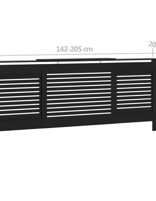 Загрузите изображение в средство просмотра галереи, Mască pentru calorifer, negru, 205 cm, MDF Lando - Lando
